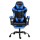 Artiss Gaming Office Chair Recliner with Footrest, Blue PVC Leather, 65x65x116-126cm - Ergonomic High-Back Comfort