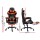 Artiss Comfy Gaming Office Chair - Executive PVC Leather Seat with Footrest, Adjustable Height, Orange, 360° Swivel