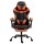 Artiss Comfy Gaming Office Chair - Executive PVC Leather Seat with Footrest, Adjustable Height, Orange, 360° Swivel