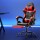 Artiss Gaming Office Chair Recliner with Footrest, Red & Black, High-Back PVC Leather, Adjustable Comfort Seat