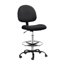 Artiss Black Drafting Stool Office Chair - Breathable Fabric, Adjustable Height & Footrest, 360° Swivel, Dual Castors Artiss Black Drafting Stool Office Chair - Breathable Fabric, Adjustable Height & Footrest, 360° Swivel, Dual Castors
