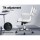 Artiss Office Chair White PU Leather Mid Back Conference Chair with Chrome Base, Height & Tilt Adjustable, 360° Swivel