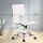 Artiss Office Chair White PU Leather Mid Back Conference Chair with Chrome Base, Height & Tilt Adjustable, 360° Swivel