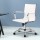 Artiss Office Chair White PU Leather Mid Back Conference Chair with Chrome Base, Height & Tilt Adjustable, 360° Swivel
