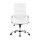 Artiss High Back White Office Chair - PU Leather, 360° Swivel, Adjustable Height, Tilt, Chrome Base, Executive Style