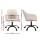 Artiss Cream Velvet Office Chair - Mid Back, 360° Swivel, Adjustable Height, Ergonomic Design, 1-Year Warranty