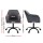 Artiss Office Chair Velvet Seat Dark Grey, Mid Back Ergonomic Design, Adjustable Height, 63x63x84-96cm, 150kg Capacity