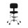 Artiss Ergonomic Black Drafting Chair - PU Leather, 10cm Height Adjust, 360° Swivel, Chrome Base, for Home & Office