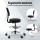 Artiss Ergonomic Black Drafting Chair - PU Leather, 10cm Height Adjust, 360° Swivel, Chrome Base, for Home & Office