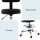 Artiss Ergonomic Black Drafting Chair - PU Leather, 10cm Height Adjust, 360° Swivel, Chrome Base, for Home & Office