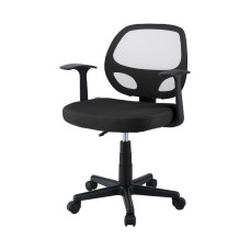 Artiss Mesh Office Chair Black Mid Back Ergonomic Desk Chair with Lumbar Support, Armrests, 50x48cm, Adjustable Height