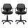 Artiss 2x Mesh Office Chair Black, Ergonomic Mid Back, Adjustable Height, Armrests, 50x48x86-96cm, Home Office