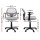 Artiss Mesh Office Chair Grey, Mid Back Ergonomic Computer Desk Chair with Lumbar Support, Adjustable Height, 50x48cm