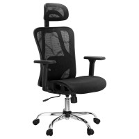 Artiss Ergonomic Office Chair, Mesh, High Back, Black, Adjustable Recline, 3D Armrests, 360° Swivel, Chrome Base