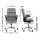 Artiss Office Chair Grey Velvet Mid-Back Ergonomic Desk Chair with Armrests, Height Adjustable, 150kg Capacity