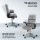 Artiss Office Chair Grey Velvet Mid-Back Ergonomic Desk Chair with Armrests, Height Adjustable, 150kg Capacity