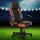 Artiss High-Back Orange Gaming Office Chair - PU Leather & Mesh, Adjustable, 360° Swivel, Tilt, 150kg Capacity