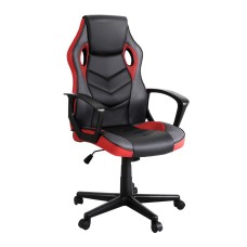 Artiss Gaming Office Chair, Premium PU Leather & Mesh, Red, Ergonomic Design, High-Back Support, Adjustable Height