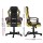 Artiss Gaming Office Chair Yellow High Back Racing Style PU Leather Mesh, Adjustable Height, 150kg Capacity