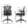 Artiss 2x Mesh Office Chair Black Mid Back Ergonomic Adjustable Lumbar Support Flip-Up Arms 120kg Capacity