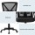Artiss 2x Mesh Office Chair Black Mid Back Ergonomic Adjustable Lumbar Support Flip-Up Arms 120kg Capacity