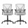 Artiss 2x Mesh Office Chair Mid Back Grey, Ergonomic Adjustable Lumbar, Flip-Up Arms, Breathable, 120kg Capacity