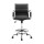 Artiss Black Leather Drafting Stool - Mid Back Office Chair with 360° Rotation, Adjustable Height & Chrome Footrest