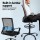Artiss Ergonomic Mesh Drafting Chair - Adjustable Height, Lumbar Support, Chrome Base, Swivel, Black, 150kg Capacity