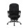 Artiss Executive Office Chair with Fabric Seat, Footrest, 135° Recline, 360° Swivel, Adjustable Height, Black