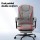 Artiss Executive Office Chair with Fabric Seat, High Back, Footrest, 360° Swivel, Recline, Grey, 120kg Capacity