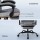 Artiss Executive Office Chair with Fabric Seat, High Back, Footrest, 360° Swivel, Recline, Grey, 120kg Capacity
