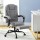 Artiss Executive Office Chair with Fabric Seat, High Back, Footrest, 360° Swivel, Recline, Grey, 120kg Capacity