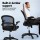 Artiss Mesh Office Chair Mid-Back Ergonomic Computer Desk Chair with Flip-Up Armrests, Adjustable Height, Black