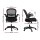 Artiss 2x Mesh Office Chair Set, Mid Back, Flip-Up Armrests, Adjustable Height, Lumbar Support, Black, 120kg