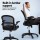 Artiss 2x Mesh Office Chair Set, Mid Back, Flip-Up Armrests, Adjustable Height, Lumbar Support, Black, 120kg