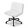 Artiss Criss Cross PU Leather Office Chair, Armless, Swivel, Adjustable Height, Wide Seat for Home, White, 74x74x82-92cm