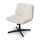Artiss Criss Cross Chair | Beige Fabric | Wide U-Shape Seat | Adjustable Height | Swivel Armless Office & Vanity Chair