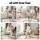 Artiss Ergonomic Criss Cross Chair with Wheels, Adjustable Armrests, PU Leather, 360° Swivel, Beige, 72x72x80-90cm