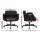 Artiss Criss Cross Ergonomic Office Chair with Wheels 6-Position Adjustable Armrests PU Leather Black