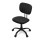 Artiss Ergonomic Armless Office Chair, Black Fabric, 360° Swivel, Adjustable Height, Space-Saving Design for Home Office