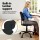 Artiss Ergonomic Armless Office Chair, Black Fabric, 360° Swivel, Adjustable Height, Space-Saving Design for Home Office