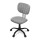 Artiss Ergonomic Armless Office Chair Grey - 360° Swivel, Height Adjustable, Fabric Seat, Compact Design, Easy Assembly