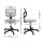 Artiss Ergonomic Grey Office Chair, 360° Swivel, Height Adjustable, Armless Design, Mesh Back, Compact for Small Spaces
