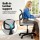 Artiss Ergonomic Grey Office Chair, 360° Swivel, Height Adjustable, Armless Design, Mesh Back, Compact for Small Spaces