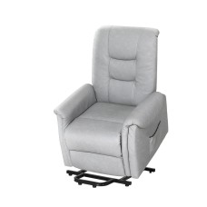 Artiss Recliner Chair, PU Leather, Grey, 78x92x105cm, Lift Assist, Ergonomic Design, Remote-Controlled Comfort