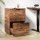 Artiss Rustic Brown 2-Drawer Filing Cabinet, 47x41x72cm, Oak Finish, Smooth Glide, Anti-Rust, E1 Particle Board