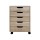 Artiss 5-Drawer Mobile Filing Cabinet, Scratch Beige, 360° Casters, 49x41x62cm, Easy Access, Locking Wheels, 1-Year