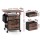 Artiss 2-Drawer Fabric Filing Cabinet with 60cm Printer Stand and Side Bag Rustic Brown 60cm Desktop