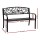 Gardeon 3-Seater Outdoor Bench - Steel Frame, Rust-Resistant, Black, 121cm, Vintage Design, 260kg Capacity