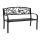 Gardeon 3-Seater Outdoor Bench - Steel Frame, Rust-Resistant, Black, 121cm, Vintage Design, 260kg Capacity